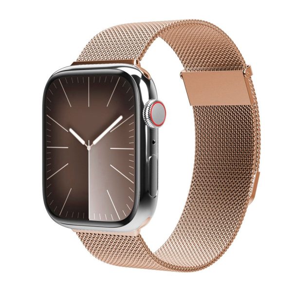 Apple Watch (42 44 SE 45 46 49mm) Vonmählen Milanese Loop 2 Rustfri Stål Rem - Rose Gold Sale