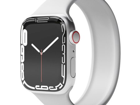 Apple Watch (42 44 SE 45 46 49mm) Vonmählen Solo Loop Large Silikone Rem - Grå Sale