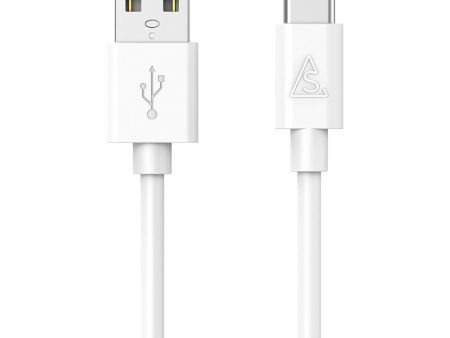 Smartline (3A 15W) USB2.0 - USB-C Kabel 2 m. - Hvid Cheap