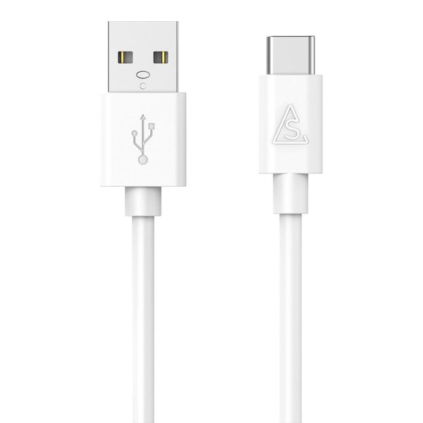 Smartline (3A 15W) USB2.0 - USB-C Kabel 2 m. - Hvid Cheap