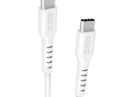 SBS USB-C til USB-C Kabel - 1.5 Meter - 100W (PD) - Hvid Supply