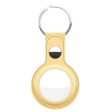 KeyBudz AirTag Nøglering - Snap Ring - 1 Pack - Læder - Gul Sale