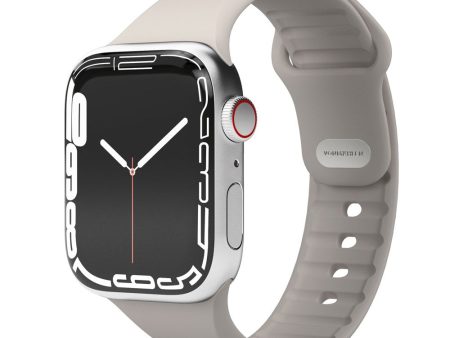 Apple Watch (42 44 SE 45 46 49mm) Vonmählen Classic Band 2 Genanvendt Silikone Rem - Grå Discount