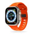 Apple Watch (42 44 SE 45 46 49mm) Tech-Protect Iconband Line Silikone Rem - Orange Cheap