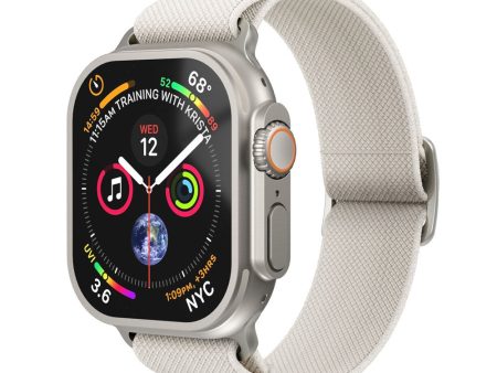 Apple Watch (38 40 SE 41 42mm) Vonmählen Classic Nylon Loop Rem - Cream For Discount