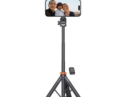 Tech-Protect L03S Kompakt Selfiestang m. Tripod & Bluetooth - Sort Fashion