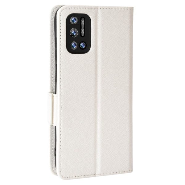 Doogee N40 Pro Litchi Læder Cover m. Pung - Hvid Fashion