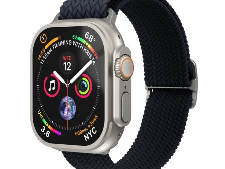 Apple Watch (38 40 SE 41 42mm) Vonmählen Woven Loop Nylon Rem - Navy Cheap