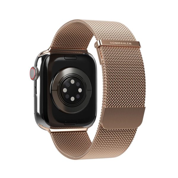 Apple Watch (42 44 SE 45 46 49mm) Vonmählen Milanese Loop 2 Rustfri Stål Rem - Rose Gold Sale