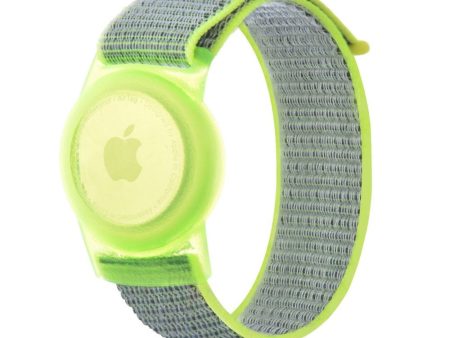 Apple Airtag Rem til Børn - Tech-Protect Nylon - Lime Discount