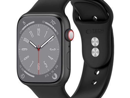 Apple Watch (38 40 SE 41 42mm) Tech-Protect Silikone Urrem - Black For Cheap