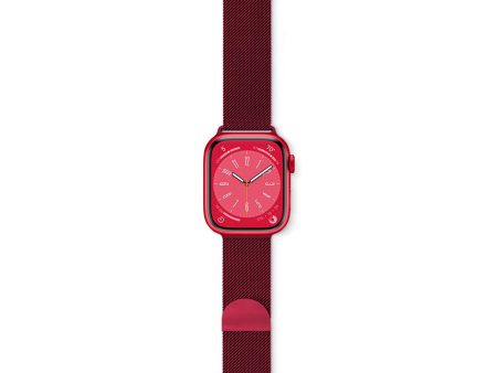 Apple Watch (38 40 SE 41 42mm) Epico Milanese Rustfri Stål Rem - Red Sale