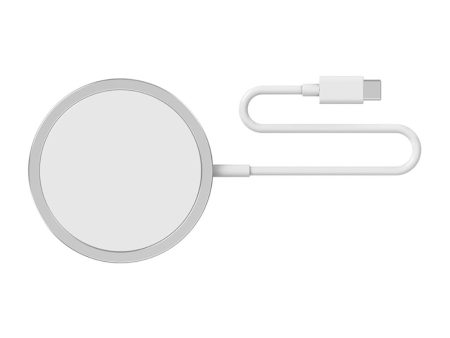 Sinox 15W Pro Magnetisk Trådløs Oplader - MagSafe Kompatibel - Sølv Hot on Sale