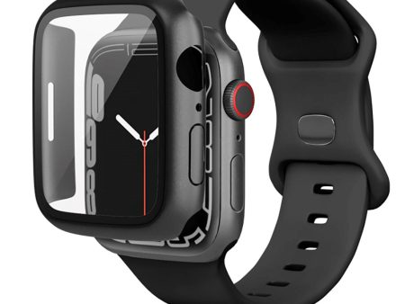 Apple Watch 4 5 6 SE (40mm) Epico Plastik Cover m. Indbygget Skærmbeskyttelse - Sort Online Hot Sale