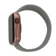 Apple Watch (38 40 SE 41 42mm) Elastisk Stof Rem - Str. XS - Grå Sale