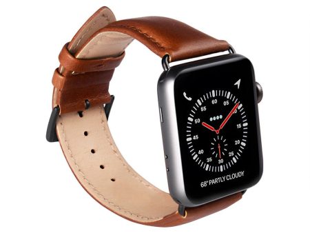 Apple Watch (38 40 SE 41 42mm) GEAR Buffalo Ægte Læder Rem - Brun on Sale