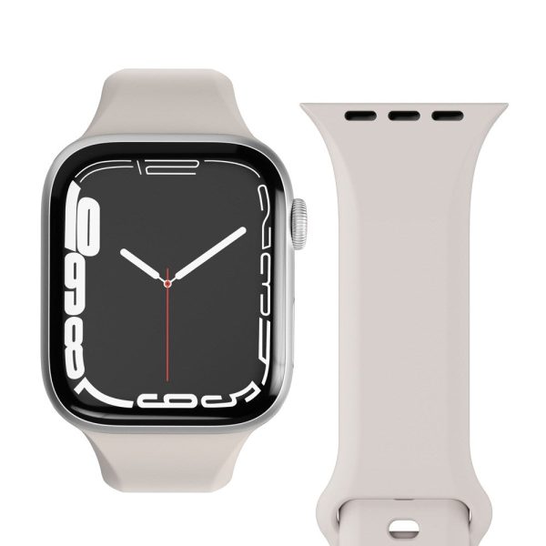 Apple Watch (42 44 SE 45 46 49mm) Vonmählen Classic Band 2 Genanvendt Silikone Rem - Grå Discount