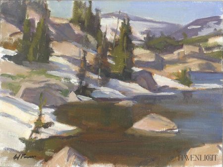 Alpine Lake 9  x 12  Original Painting on Sale