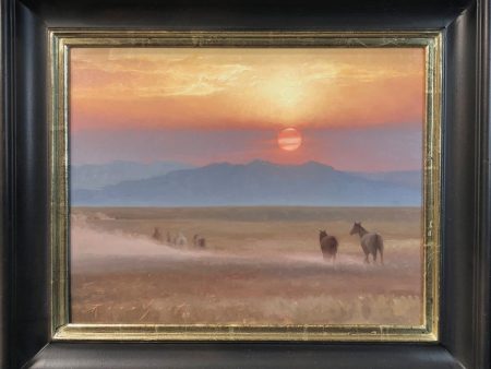 Wild Horses at Sunset Original Artwork Online now