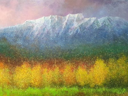 Mountain Majesty Original Painting by Yongsung Kim 39 x 28 Hot on Sale