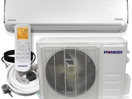 Pioneer® Diamante Pro Series 30,000 BTU 19 SEER2 Ductless Mini-Split Air Conditioner Inverter+ Heat Pump Full Set 230V  with 16 Ft. Kit on Sale