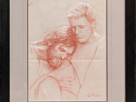 Angel Comforting Christ Original Artwork Online Hot Sale