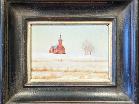 Three Trees and a Church Original For Sale