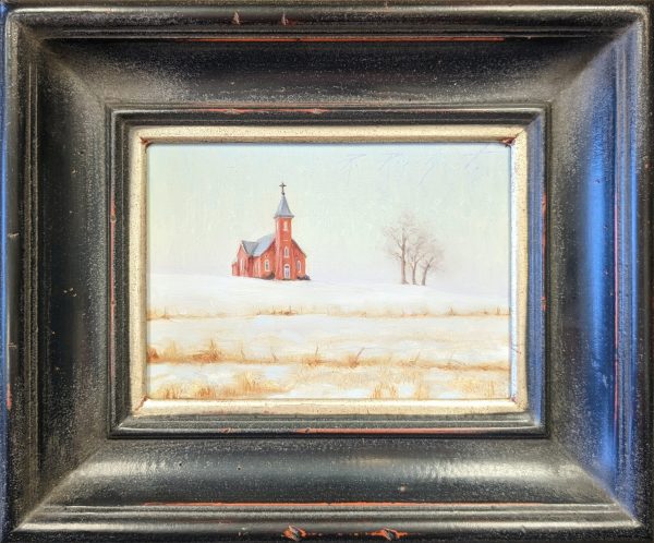 Three Trees and a Church Original For Sale