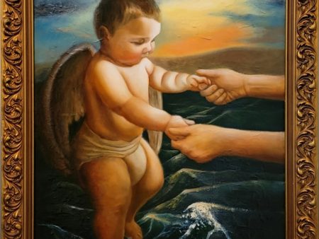 Baby Step Oil on Canvas Original Artwork For Cheap