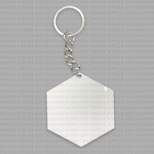 Hexagon Shaped Keychain Sublimation Blank Style 20 on Sale