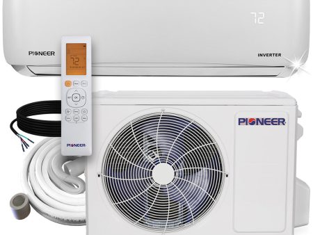 Pioneer® EStar™ 12,000 BTU 22.7 SEER2 Ductless Mini-Split Inverter++ Energy-Star Air Conditioner Heat Pump System Full Set 115V Hot on Sale