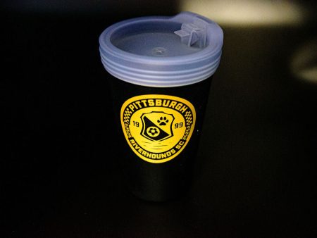 Silicone Pittsburgh Riverhounds Cup, Lid & Straw For Sale