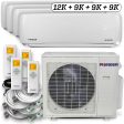 Quad 39000 BTU 3.25-Ton 23.1 SEER2 Multi (4) Zone Wall Mount Air Conditioner Heat Pump 230-Volt Supply