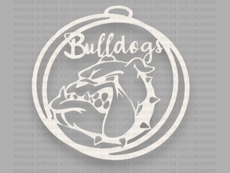 Bulldogs Mascot Bulldog Car Charm Sublimation Blank Online now