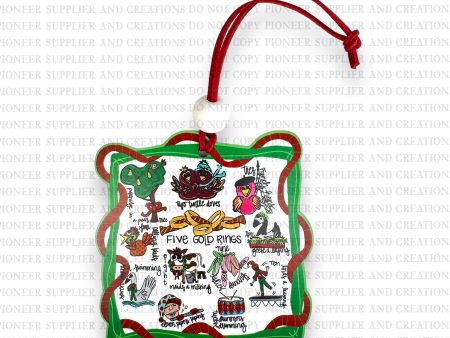 12 Days of Christmas Ornament Sublimation Blank and Transfer | Exclusive Fashion