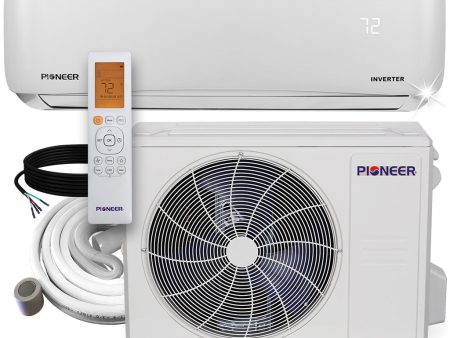 Pioneer® 18,000 BTU 19 SEER2 Ductless Mini-Split Inverter+ Air Conditioner Heat Pump System Full Set 230V Supply