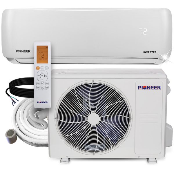 Pioneer® 18,000 BTU 19 SEER2 Ductless Mini-Split Inverter+ Air Conditioner Heat Pump System Full Set 230V Supply