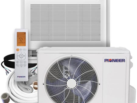 Pioneer® 12,000 BTU 22.7 SEER2 Floor Console Mini-Split Inverter++ Energy-Star Air Conditioner Heat Pump System Full Set 230V Cheap