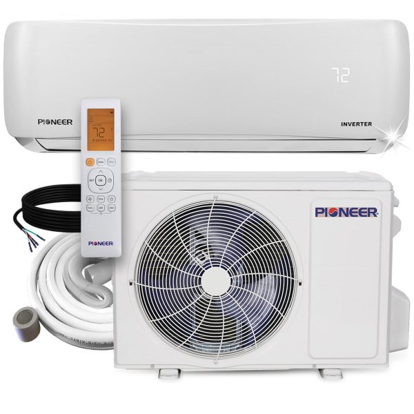 Pioneer® 12,000 BTU 21.4 SEER2 Ductless Mini-Split Inverter+ Air Conditioner Heat Pump System Full Set 230V For Discount