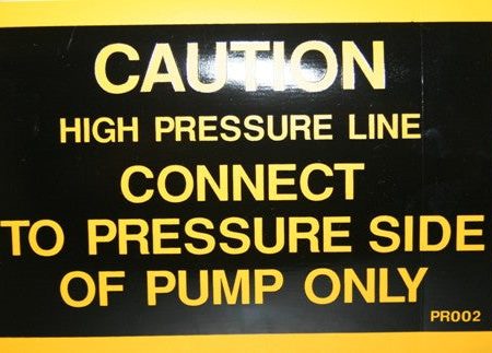 Caution High Pressure Online now