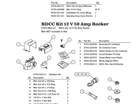 Aero 0755-962131 Reverse DC Rocker Switch Kit, 12 Volt, 50 Amp Discount