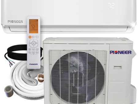 Pioneer® 36,000 BTU 17.5 SEER2 Ductless Mini-Split Inverter+ Air Conditioner Heat Pump System Full Set 230V Sale