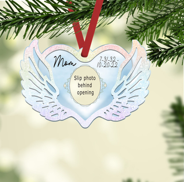 2D Winged Heart Shaped Ornament Sublimation Blanks For Discount