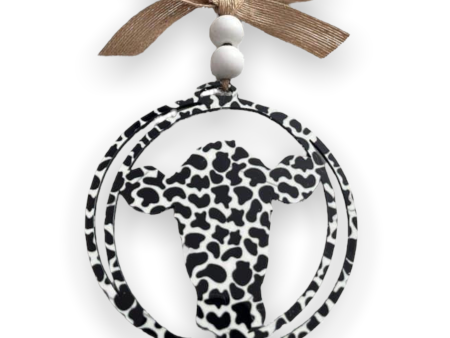 Cow Head Car Charm Sublimation Blank Online now