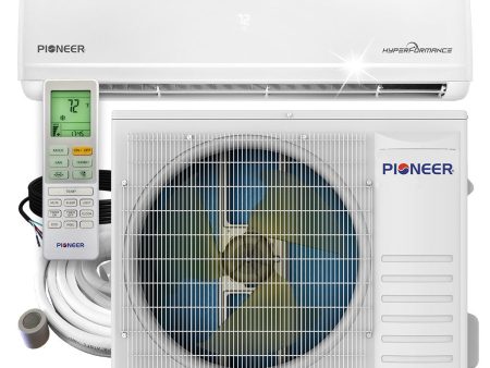 Pioneer® Hyperformance™ 24,000 BTU 21 SEER2 Ductless Mini Split Inverter++ Wi-Fi Enabled Air Conditioner Hyper Heat Pump Full Set 230V For Discount