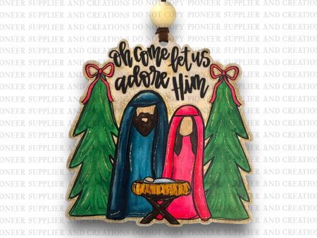 Adore Him Ornament Sublimation Blank with TRANSFER OPTION | Exclusive Alicia Ray Art Online now