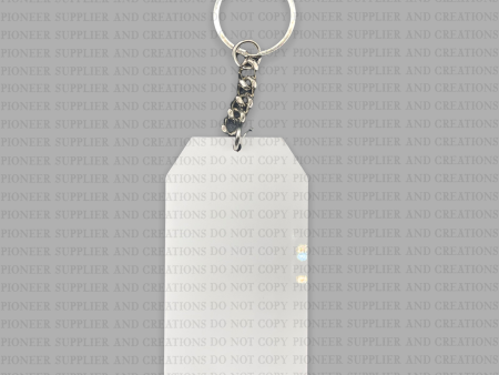 Gift Tag Shaped Keychain Sublimation Blank Style 18 For Sale