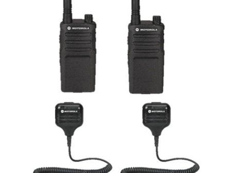 2 Pack Motorola RMM2050 Radios with Speaker Mics Online Hot Sale