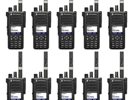 10 Pack of Motorola XPR7550e UHF 403-512MHz MOTOTRBO Digital Display Portable Two-Way Radio Bluetooth WIFI AAH56RDN9RA1AN NON-IS Hot on Sale