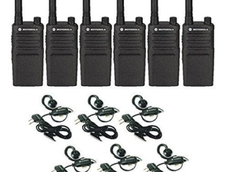 6 Pack Motorola RMU2040 Walkie Talkie Radios with Headsets For Discount